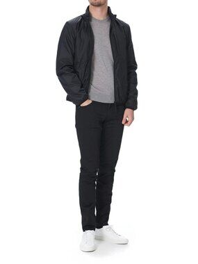 JOHAN J. LINDEBERG Jay Jet Set Black Coated Stretch Low Rise Slim Jeans, Size 31